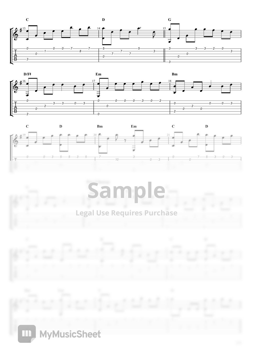 Jkt48 (Fingerstyle Guitar Tabs Cover) - Pesawat kertas 365 hari by Music Nodes