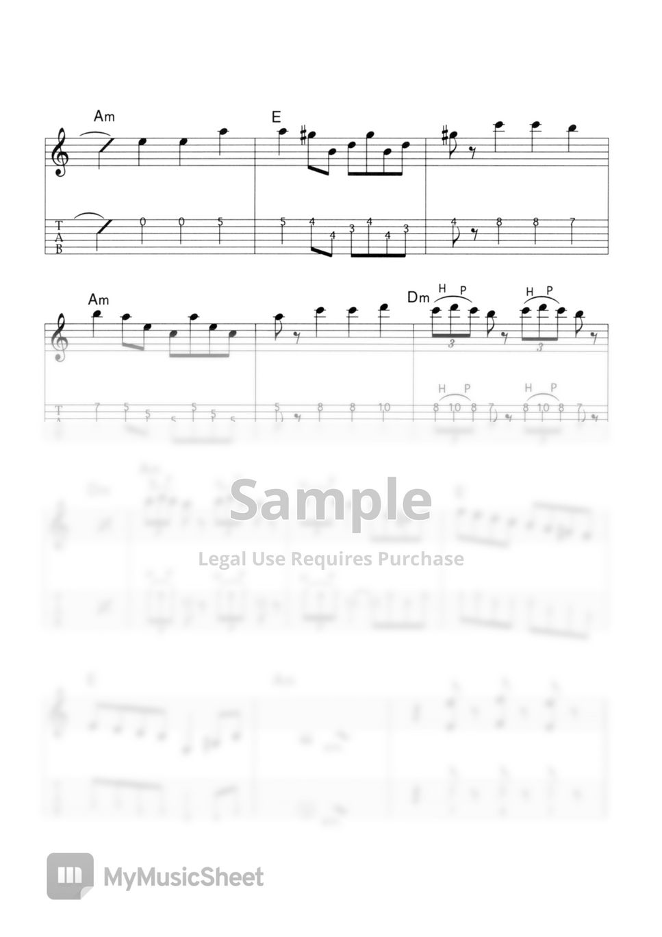 THE VENTURES DARK EYES (VENTURES SOUND ELECTRIC GUITAR) Sheets by Far