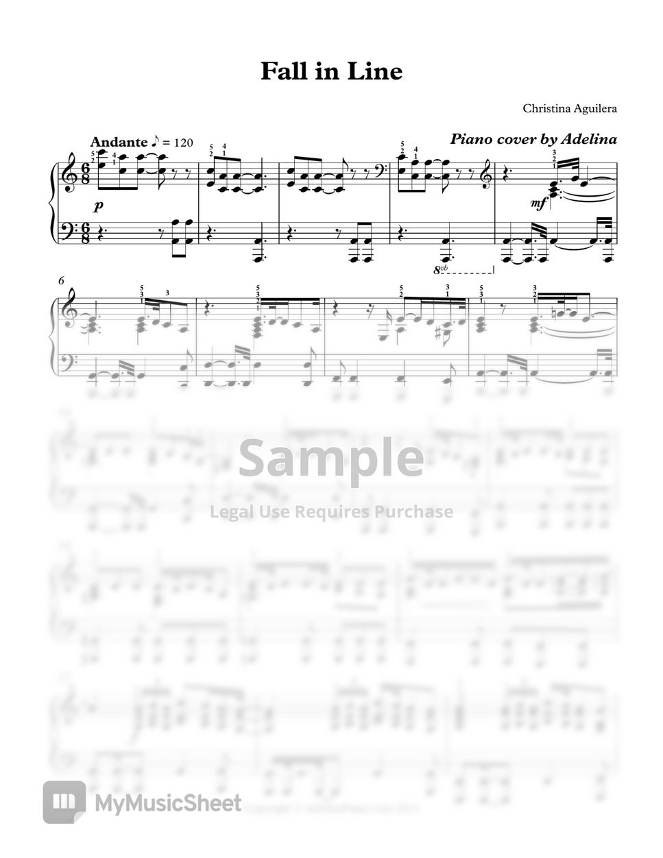 c-aguilera-d-lovato-fall-in-line-by-adelina-piano
