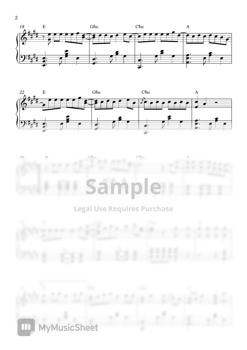 GAYLE - abcdefu Sheet by Ramong Piano