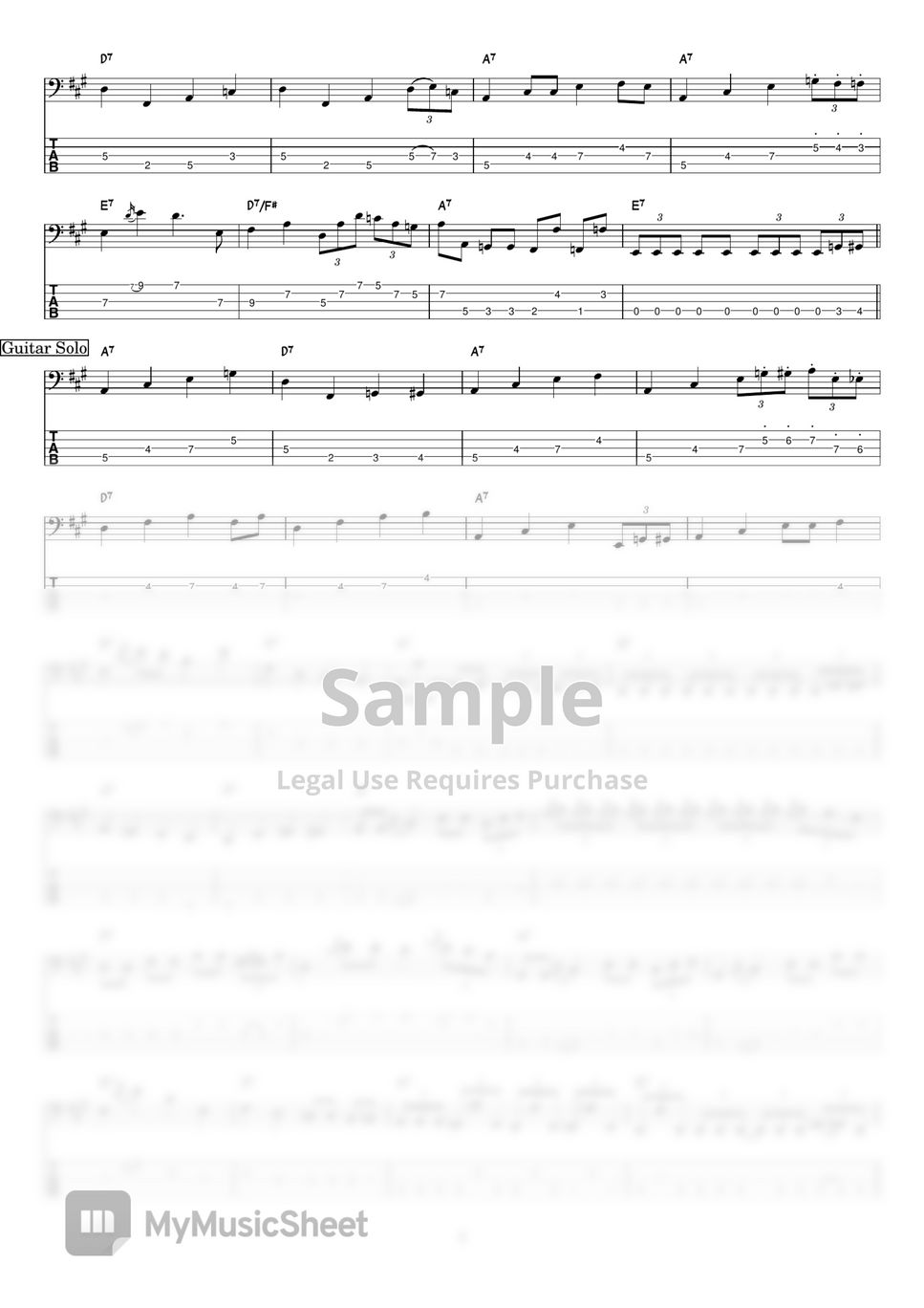 Eric Clapton Hoochie Coochie Man (Live) (라이브 버젼 베이스 타브 악보입니다.) Tab