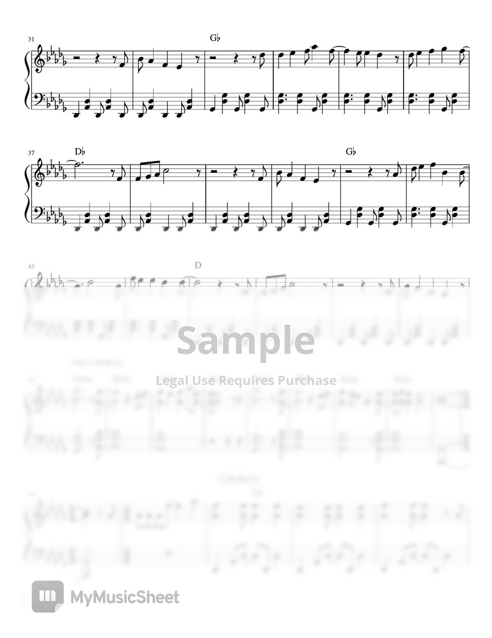 Ben&Ben - Fall (piano sheet music) by Mel's Music Corner