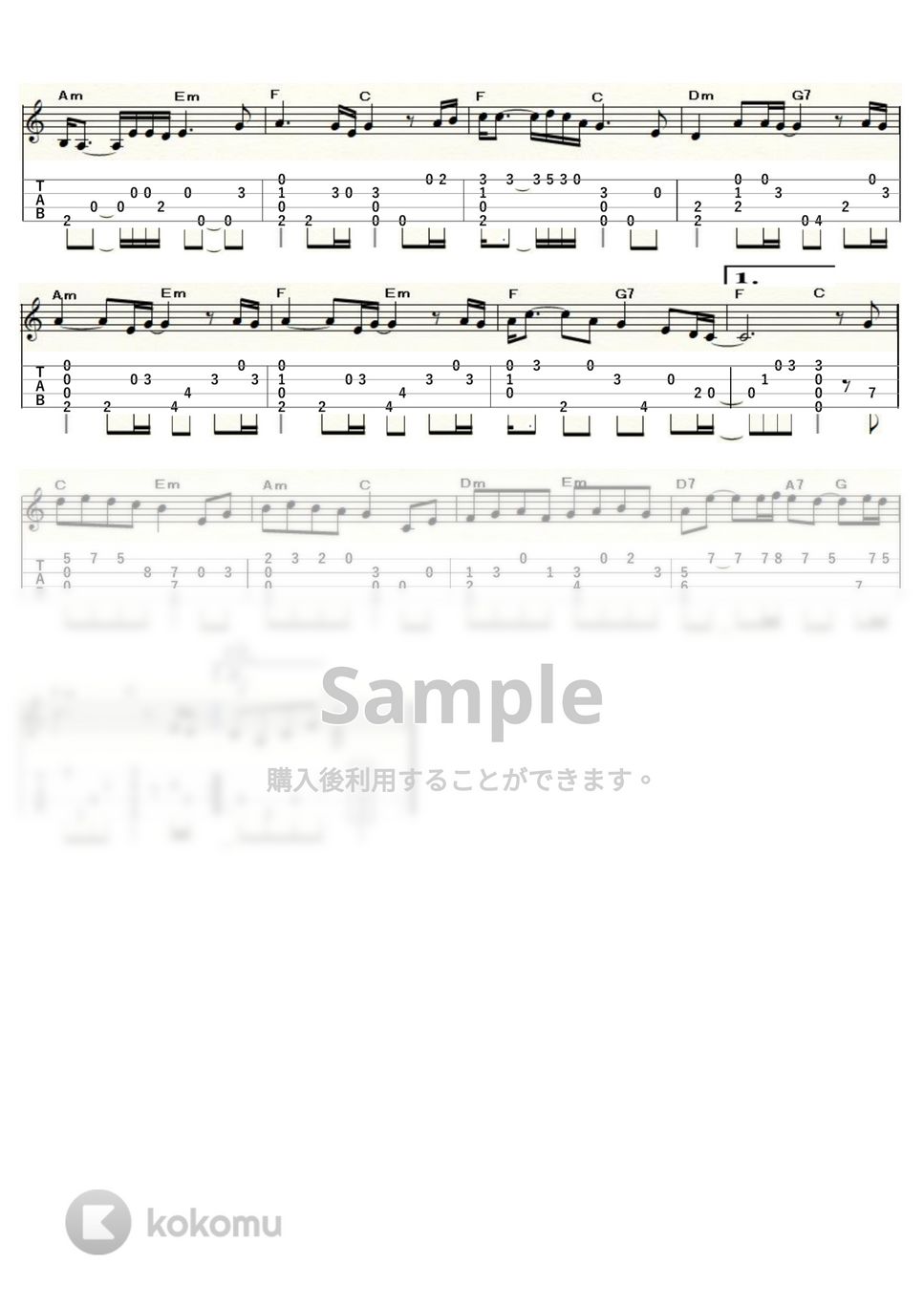 西田敏行 - もしもピアノが弾けたなら (ｳｸﾚﾚｿﾛ / Low-G / 中～上級) by ukulelepapa