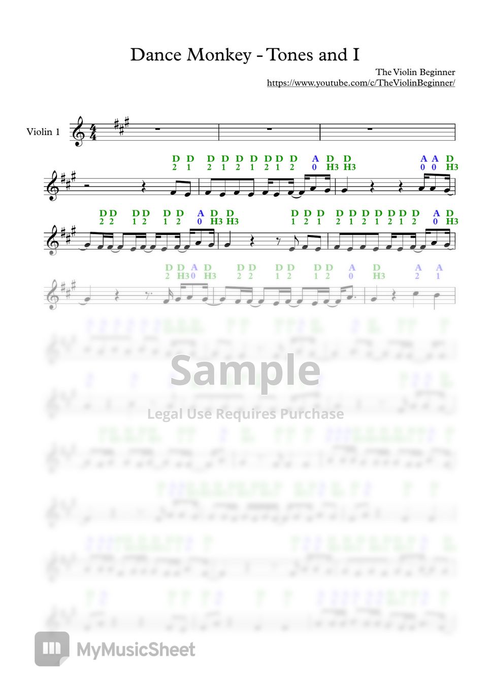 Dance Monkey VIOLIN Sheet music for Violin (Solo)