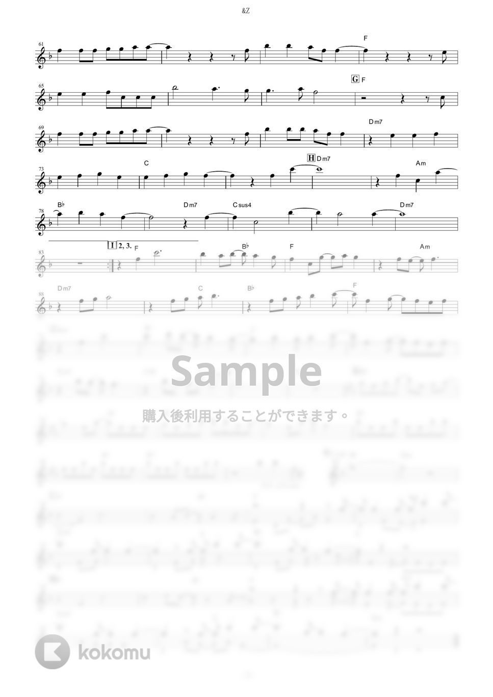 SawanoHiroyuki[nZk]:mizuki - &Z (『アルドノア・ゼロ』 / in Bb) by muta-sax