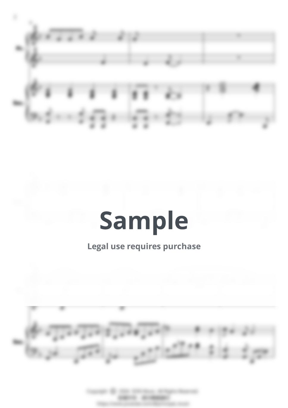 崖の上のポニョ/崖上的波妞 (Four Hands Piano / Primo for Student / Secondo for Teacher )) Sheets by 首席 SOSI Music