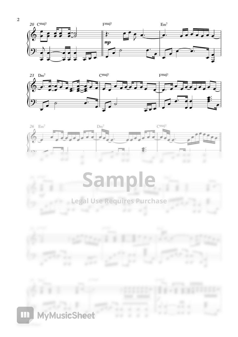 Justin Bieber Peaches (ft. Daniel Caesar, Giveon) Sheets by Pianella