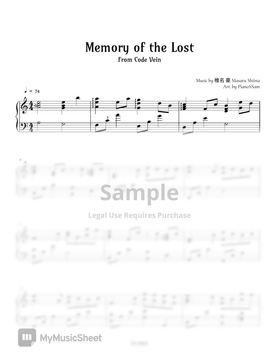 CodeVein - Memory of the Lost by PianoSSam