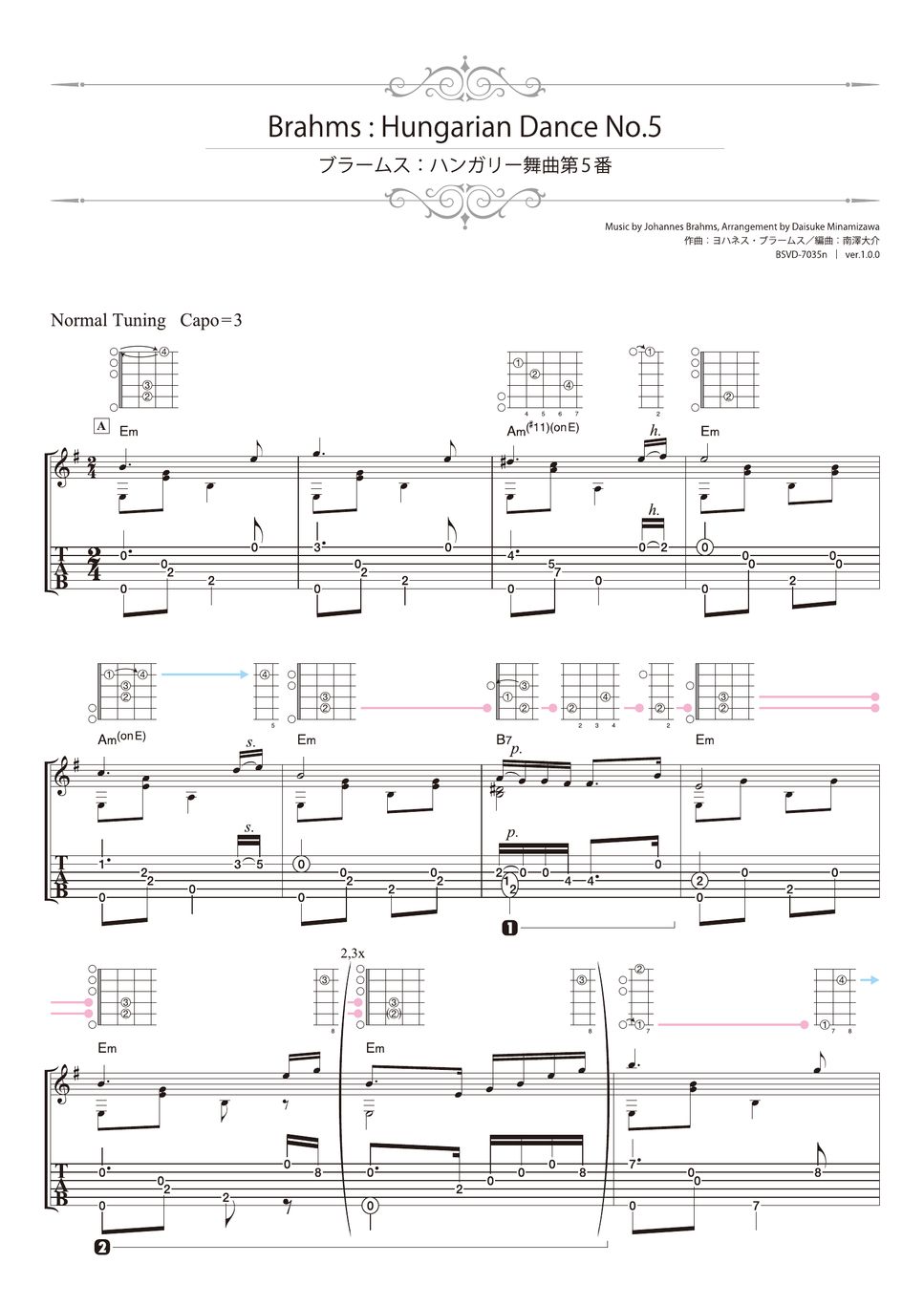Brahms - Hungarian Dance No.5 (Solo Guitar) by Daisuke Minamizawa