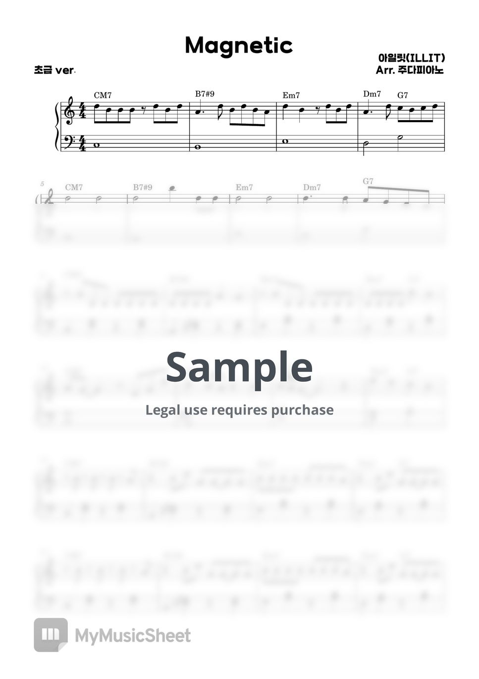 illit-magnetic-ckey-ver-sheet-music-by