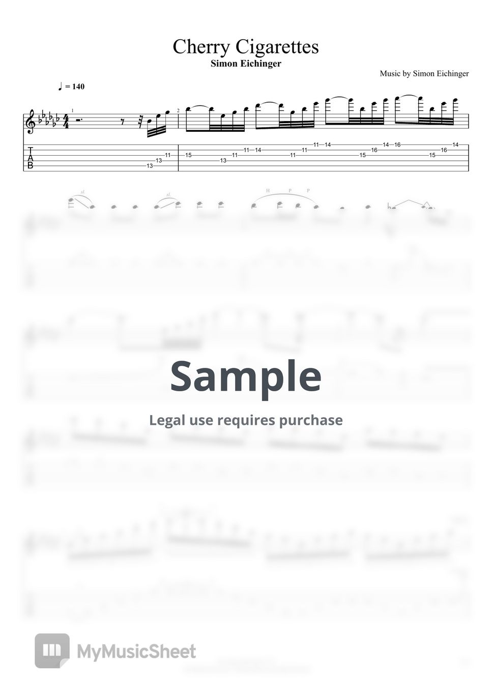 Simon Eichinger Cherry Cigarettes (Outro Solo) Sheets by NL Music