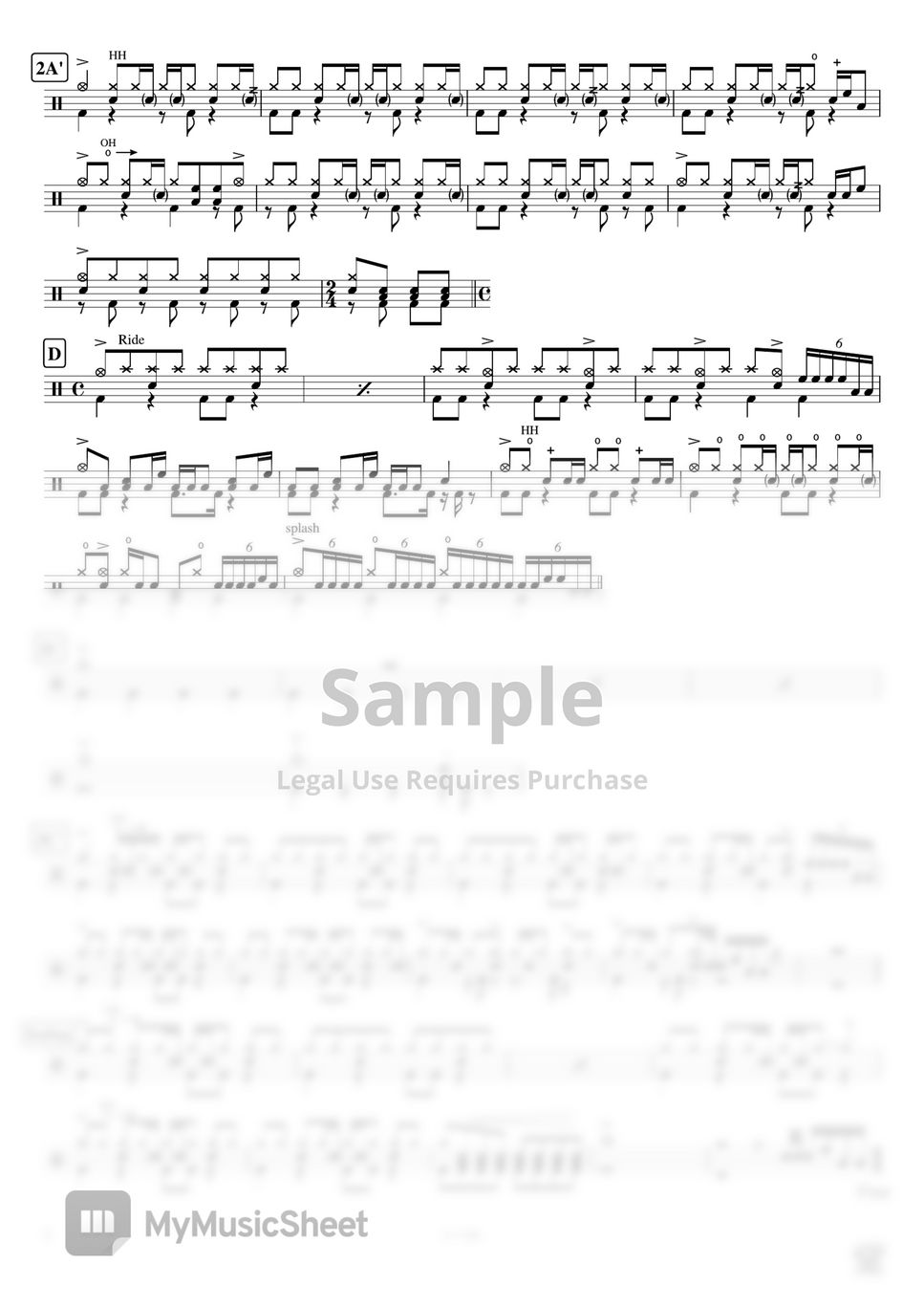 Saucy Dog - Itsuka / いつか Sheets by Cookai's J-pop Drum sheet music!!!