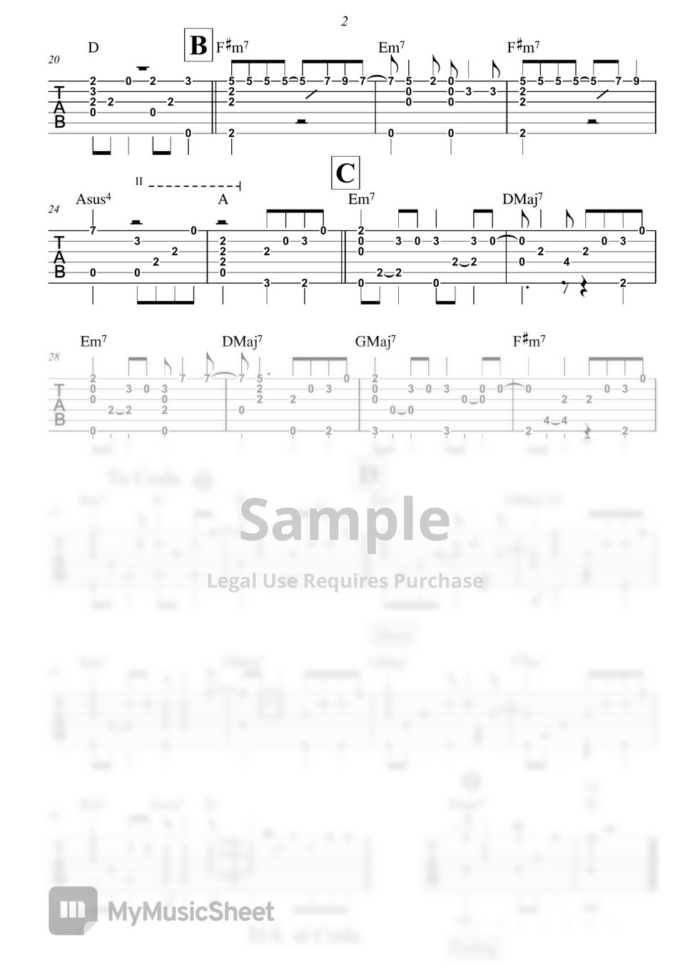 Glenn Frey - The One You Love - Fingerstyle Guitar Sheets by Arithaj Lk