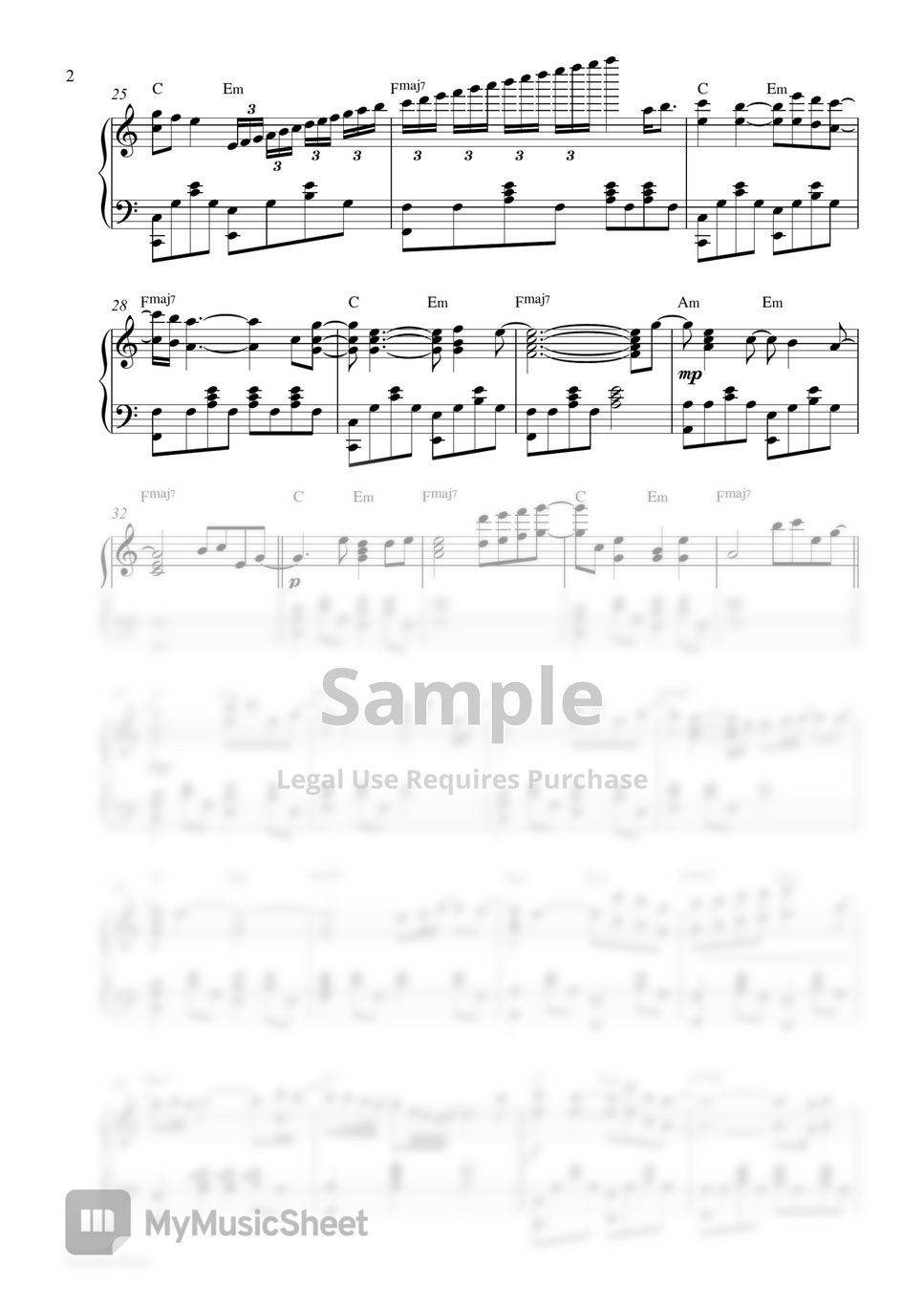 Billie Eilish - What Was I Made For? (Piano Sheet - Special Price $2) by Pianella Piano