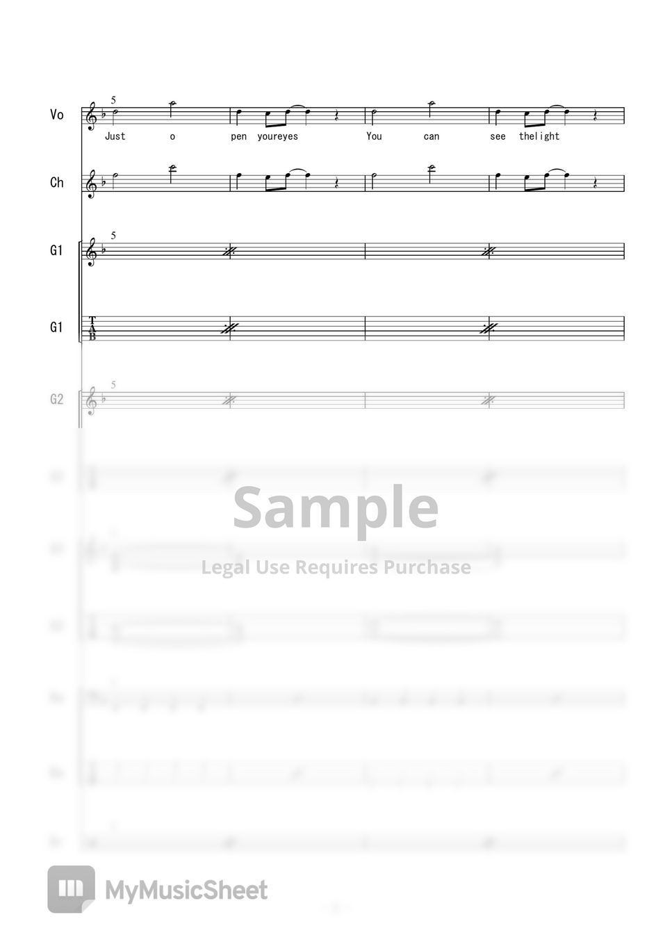 FLOW - Howling (バンドスコア) by 二次元楽譜製作所