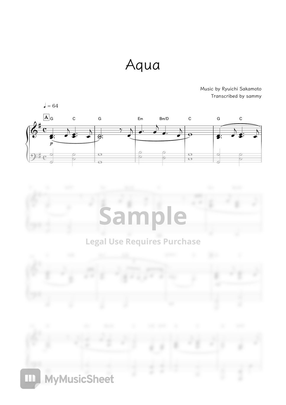 坂本龙一／电影《怪物》OST - Aqua by sammy