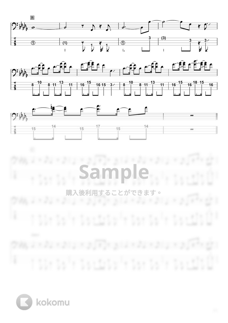 SEKAI NO OWARI - Habit (ベースTAB譜☆4弦ベース対応) by swbass