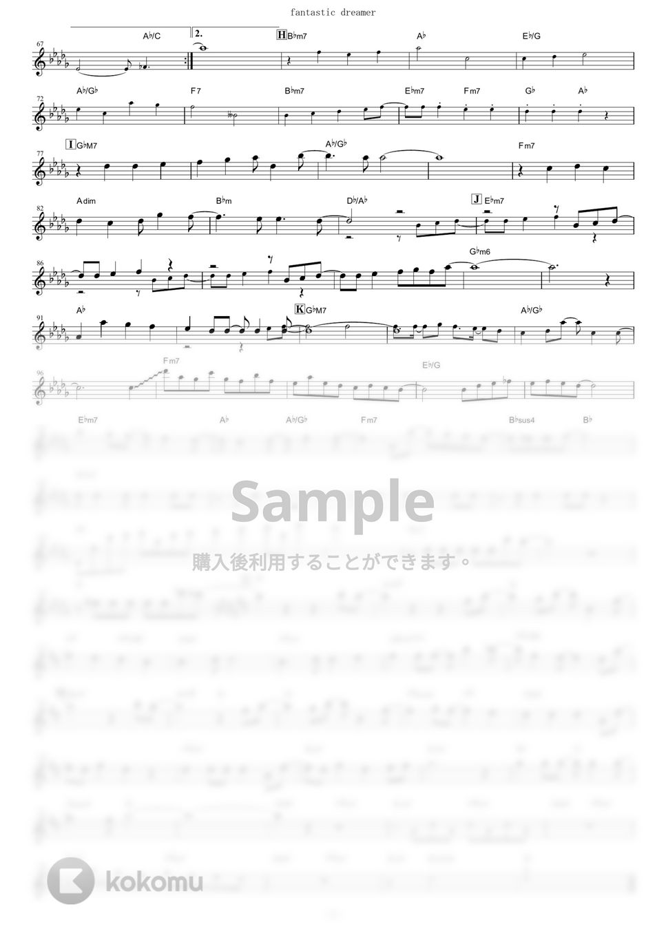 この素晴らしい世界に祝福を！ - fantastic dreamer【in Eb】 by muta-sax