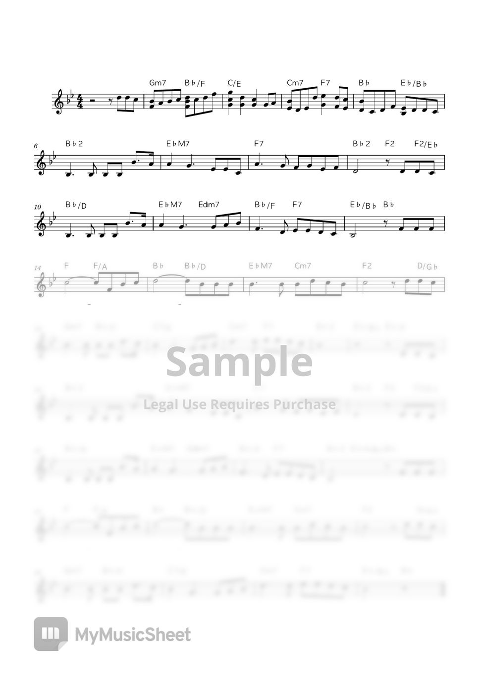 Harry Bollback 괴로울때 주님의 얼굴 보라 (In these dark days) (Bb key 멜로디악보) 악보