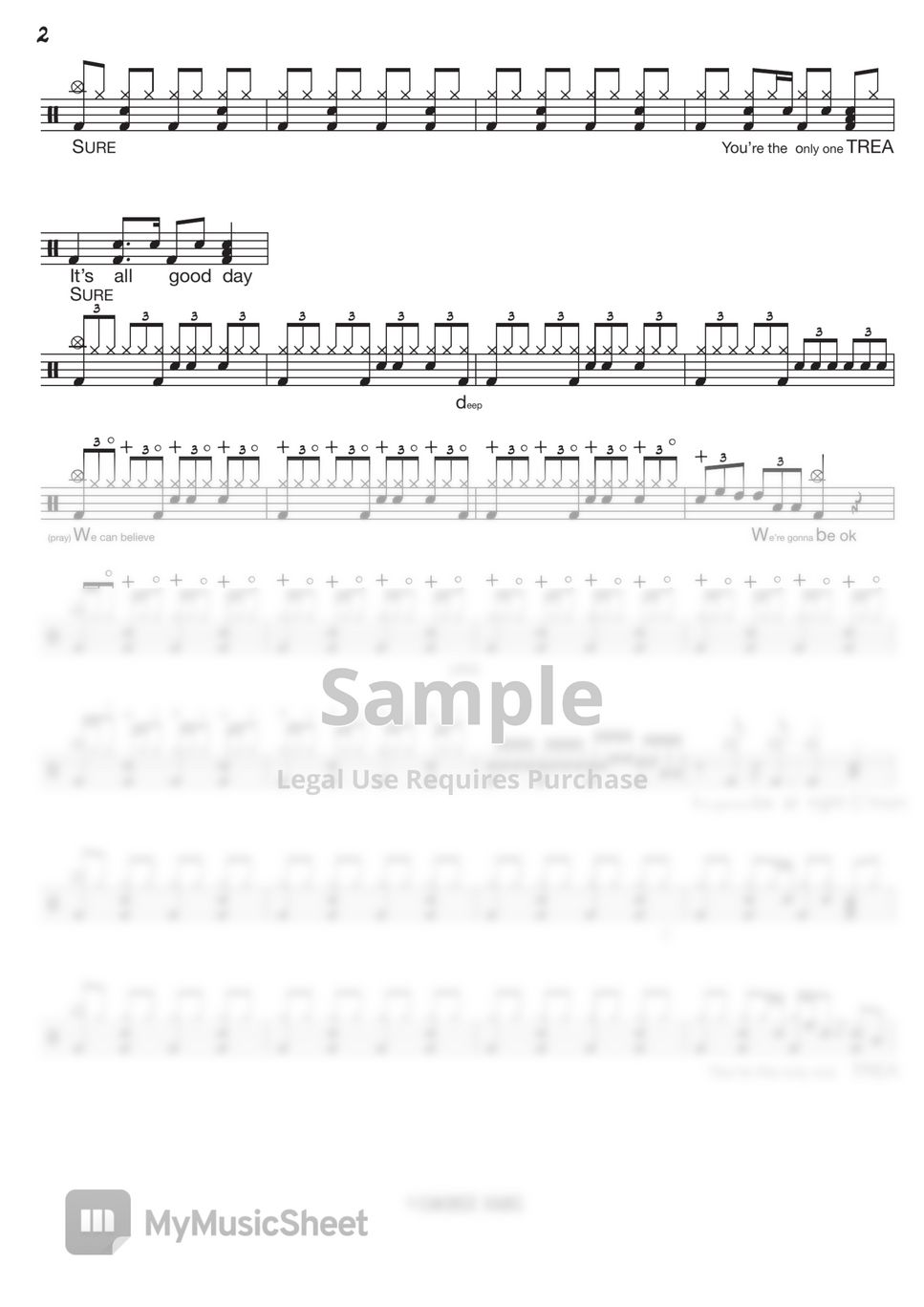 TREASURE - MY TREASURE Sheets by Gwon's DrumLesson