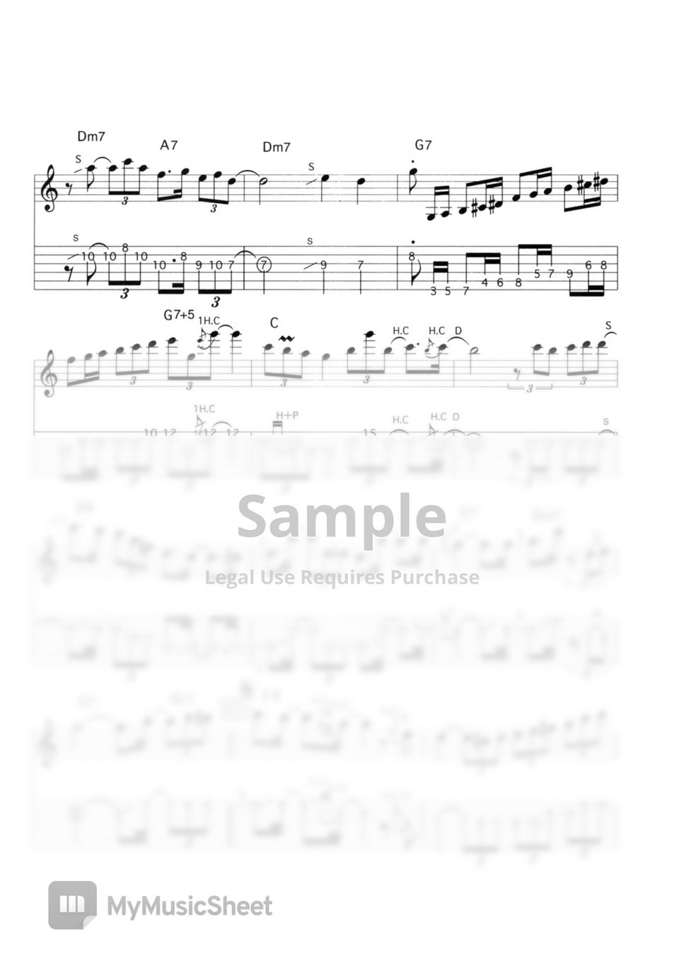LES PAUL STARDUST (Electricguitar Instrumental Sheet Music) Sheets