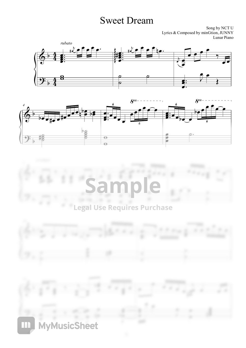 NCT U Sweet Dream Sheets by Lunar Piano