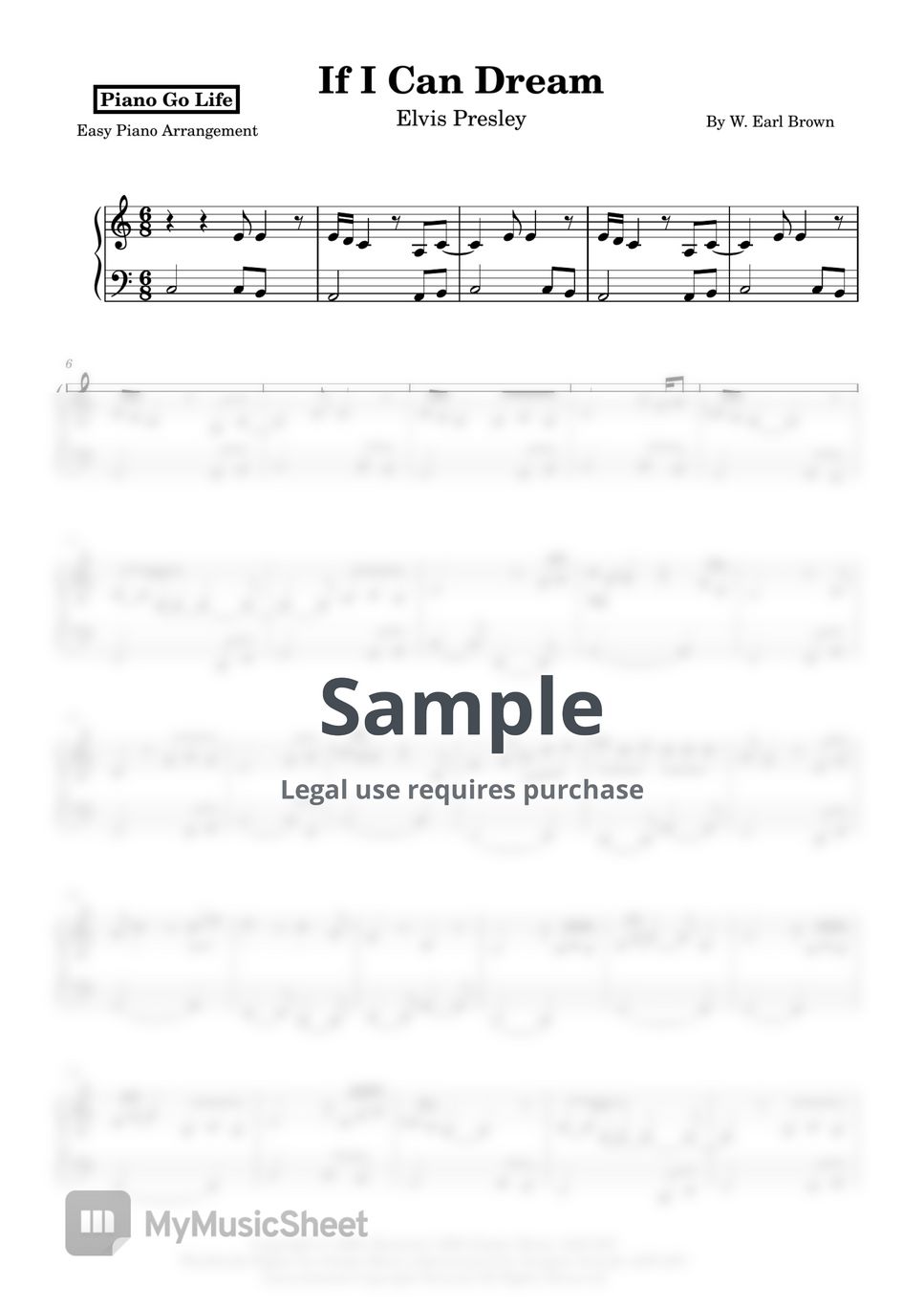 Elvis Presley - If I Can Dream (Easy) by Piano Go Life
