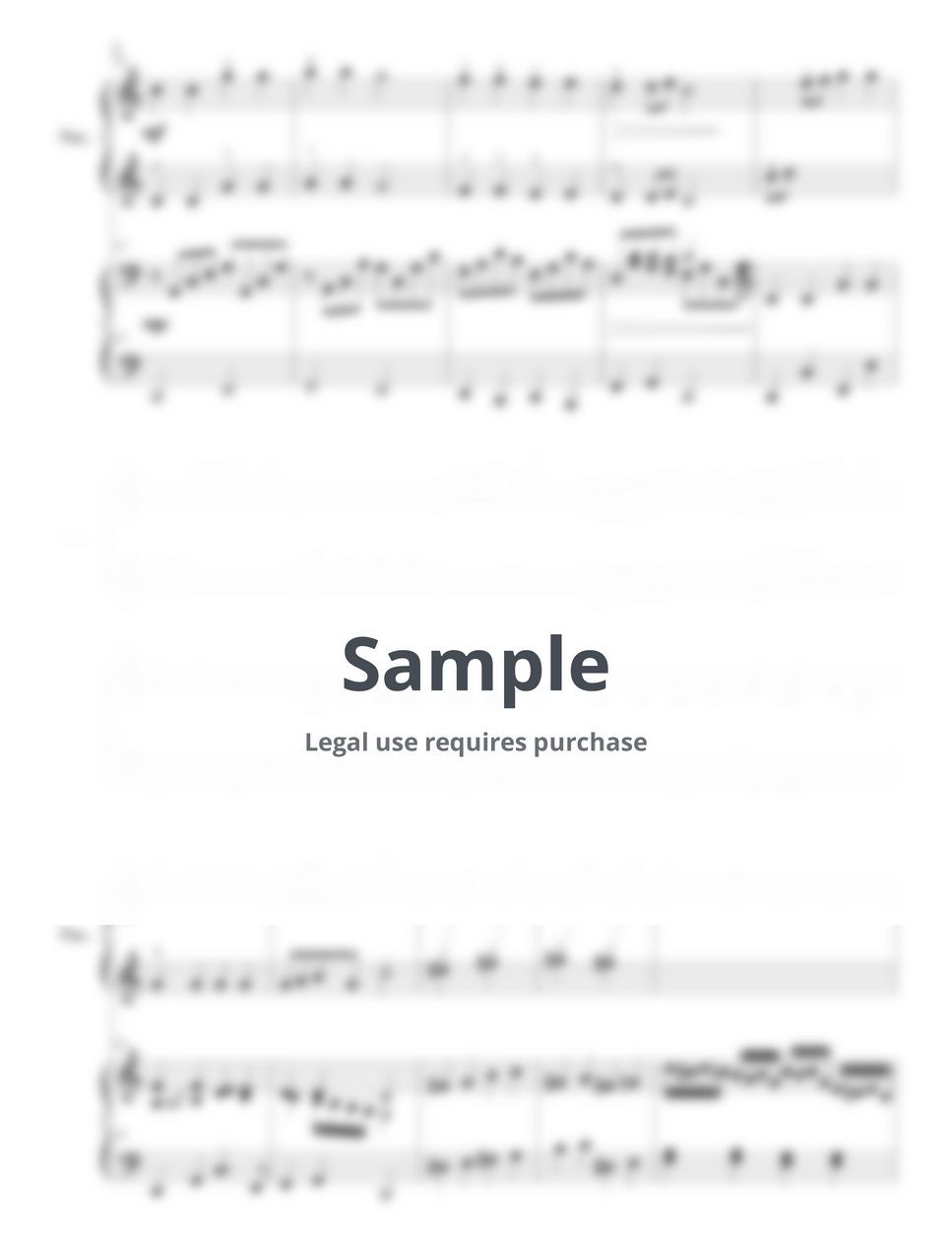 W.A.Mozart (모차르트) - 반짝반짝 작은별 변주곡Variation(for 4 hands) (윗성부쉬움(바이엘2-3권)) by Rtree