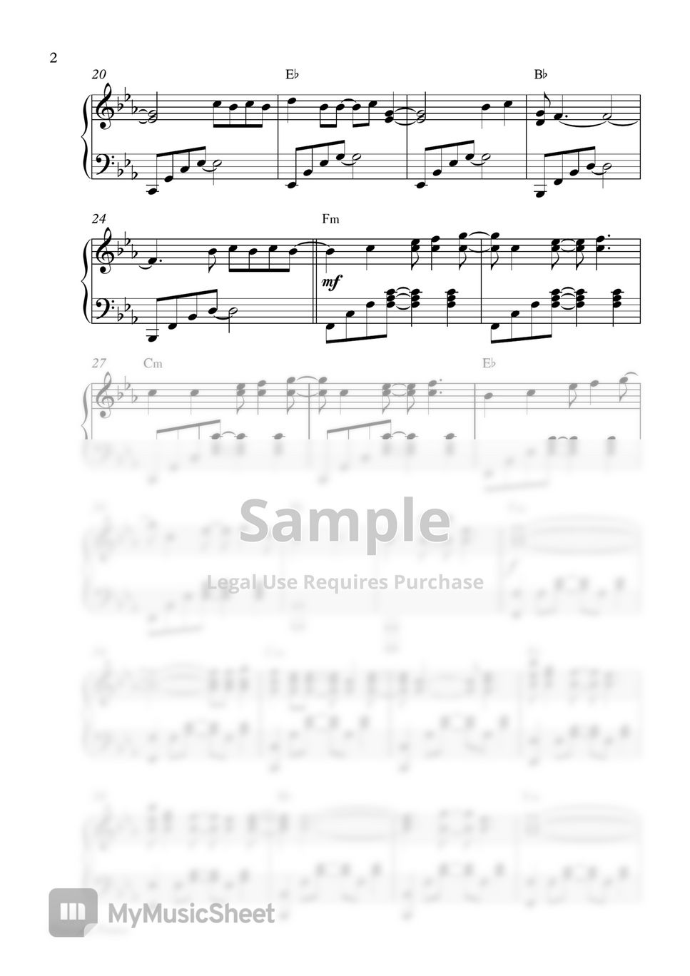 The Weeknd Blinding Lights (Piano Sheet) Sheets by Pianella Piano