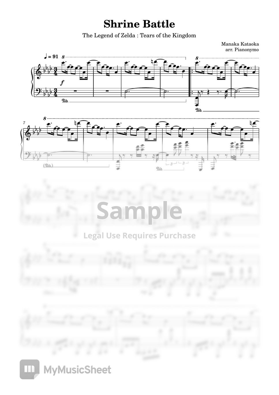 Manaka Kataoka SHRINE BATTLE Zelda Tears of the Kingdom Sheets by