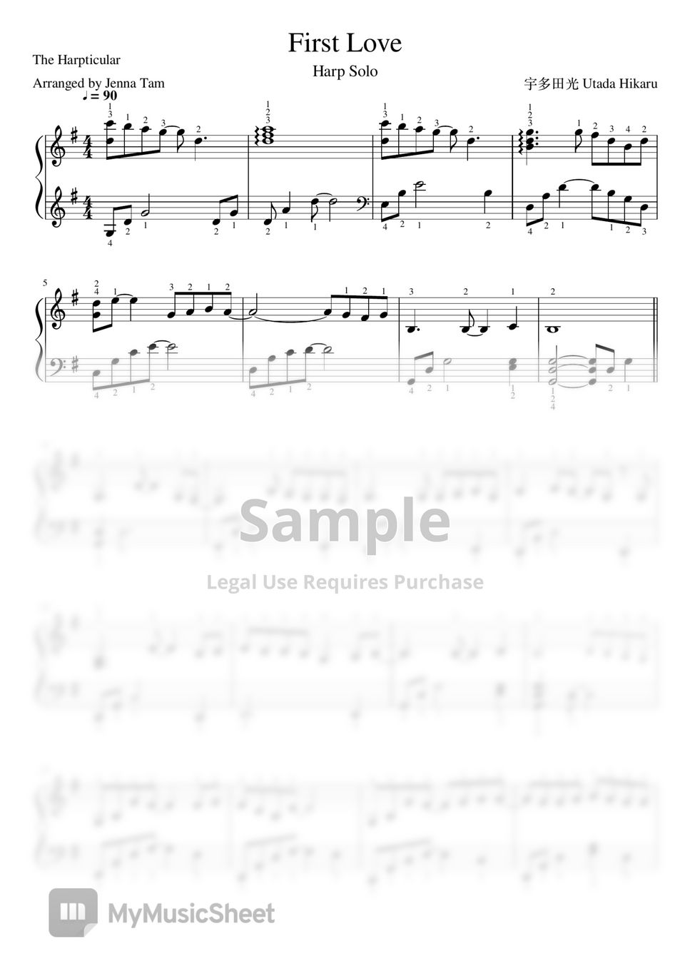 utada hikaru - [Harp] First Love by Jenna (The Harpticular)