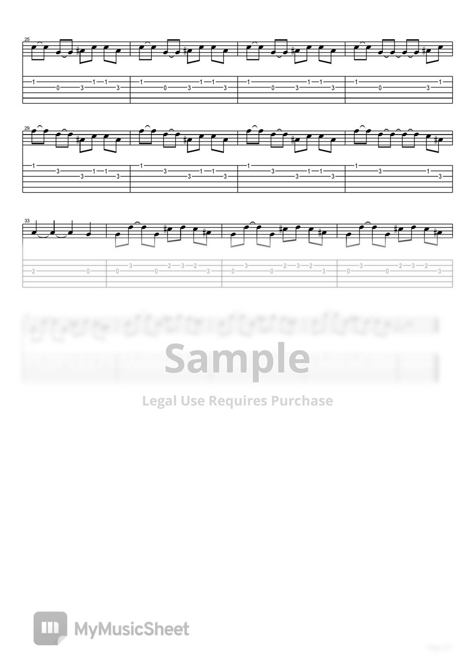 Billie Eilish Bad Guy (Fingerstyle) Sheets by guitarholicz