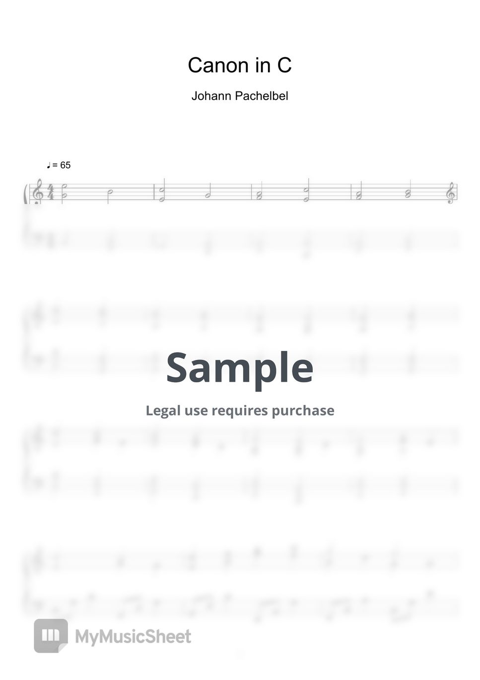 Johann Pachelbel - Canon in C (Sheet Music, MIDI,) by sayu