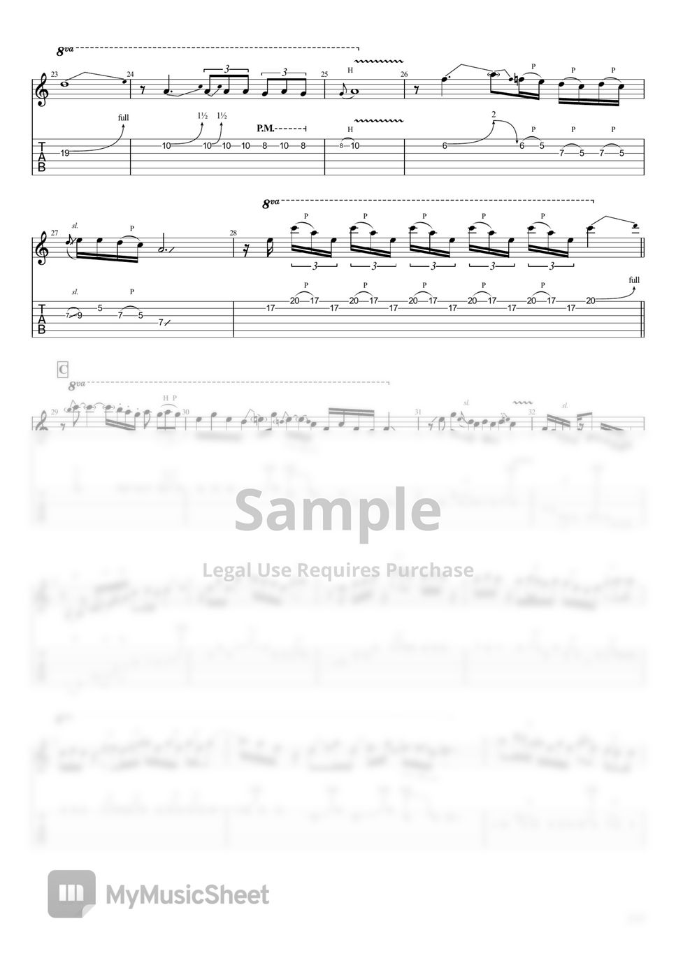 Led Zeppelin Stairway to Heaven Extended Notenblatt by Kfir Ochaion