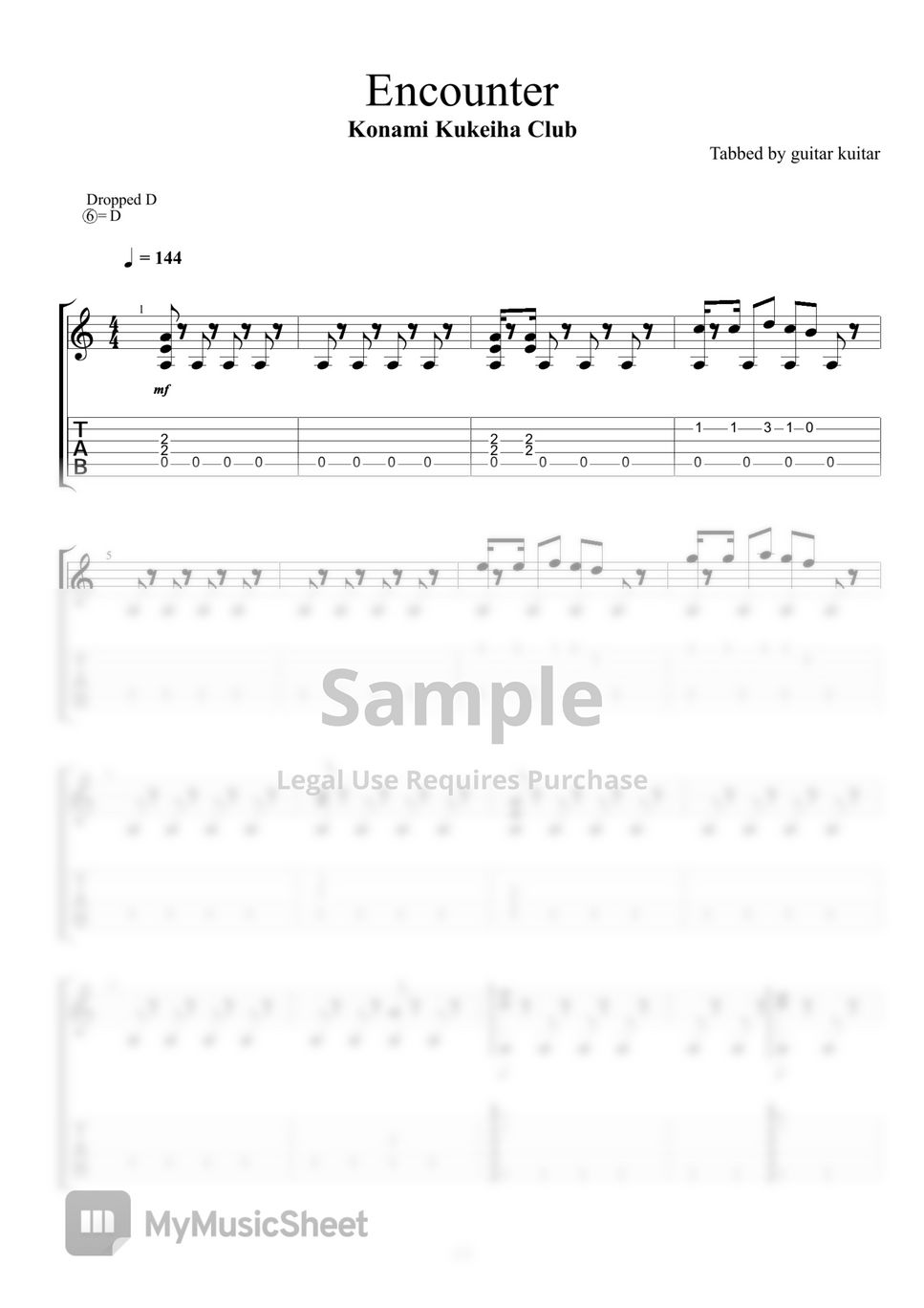Metal Gear Solid - Alert Theme (Guitar TAB) TAB+1 Staff by