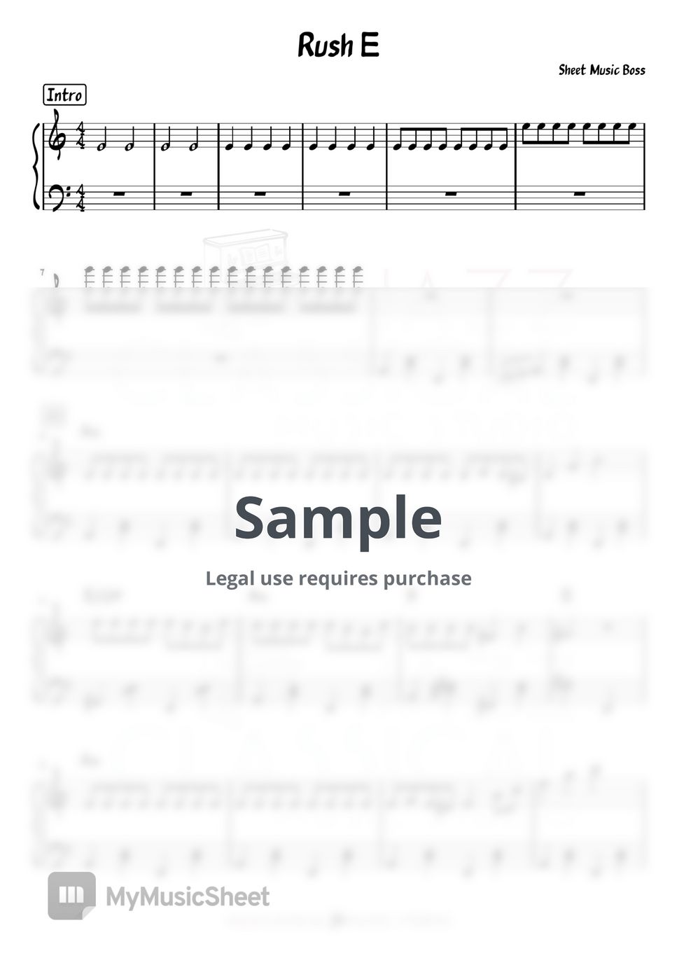 Sheet Music Boss - Rush E Sheets by Jazz Classical Music Studio