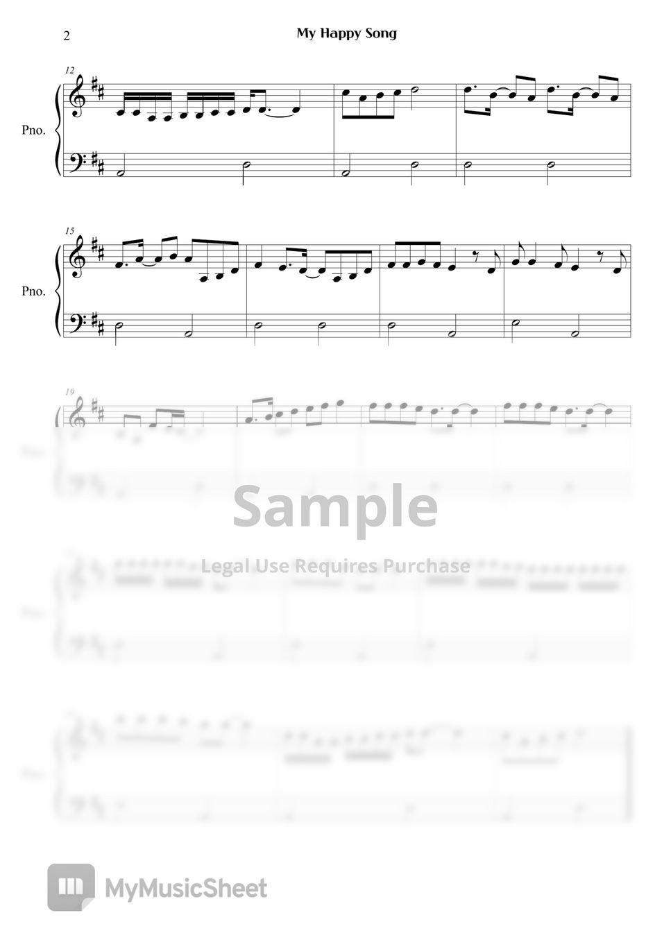Super Simple Songs - My Happy Song Sheets by Right Now Piano