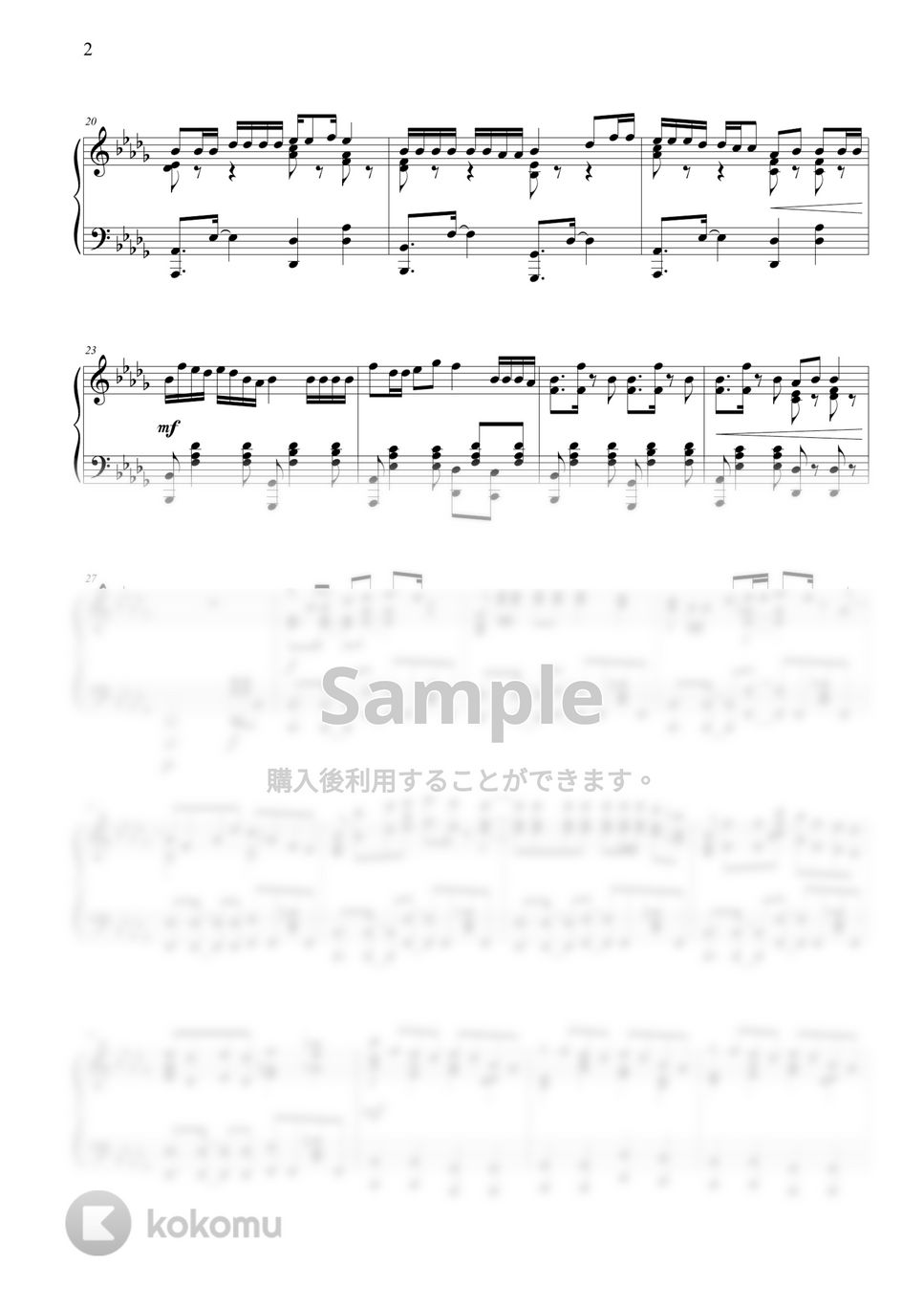 音田雅則 fake face dance music 楽譜 by THIS IS PIANO