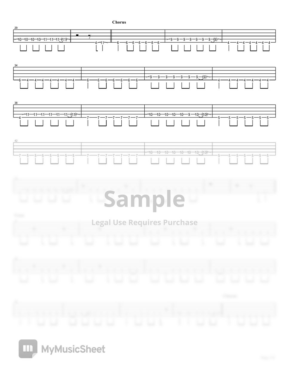 Girls Dead Monster Crow Song (Bass TAB) Sheets by Muya