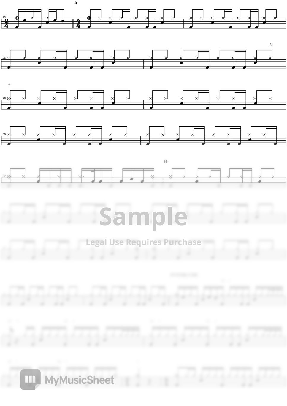 sleepmakeswaves - Midnight Sun (Drum Transcription) Sheet music