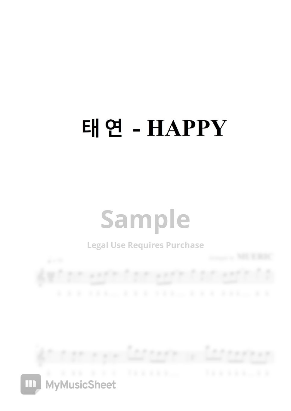 Taeyeon - Happy (for Kalimba) by MUERIC