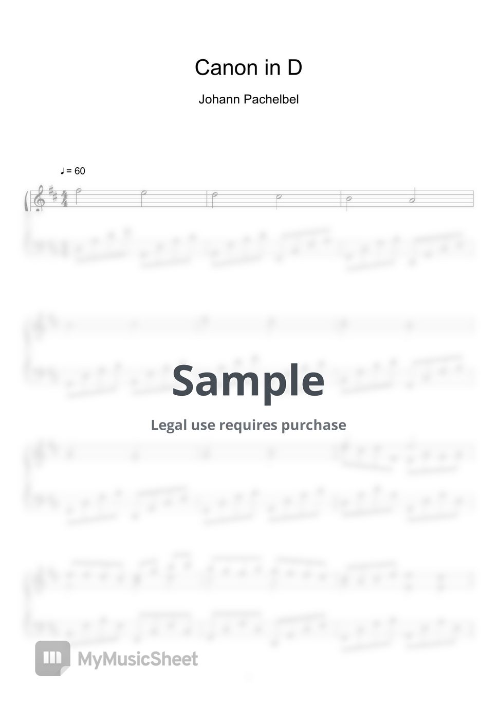 Johann Pachelbel - Canon in D (Sheet Music, MIDI,) by sayu
