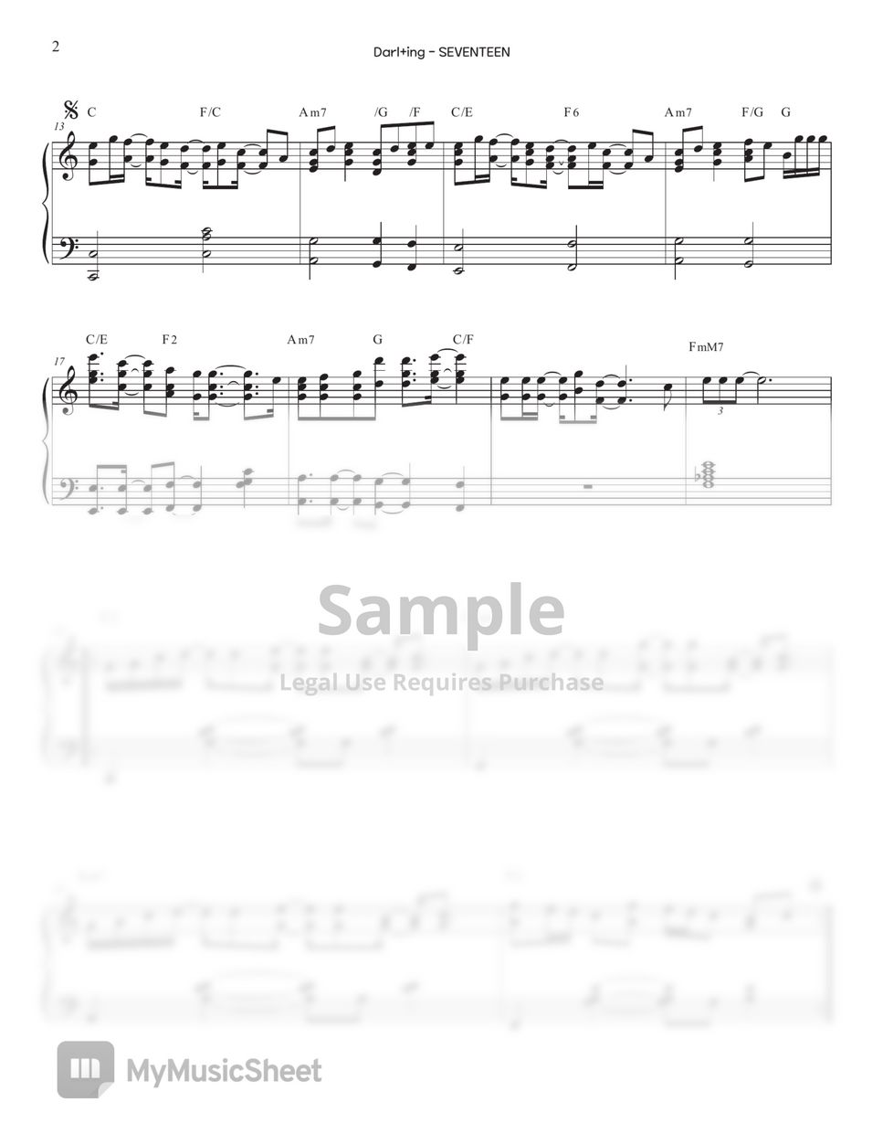 ktown4u.com : SEVENTEEN - Piano Sheet Music [SEVENTEEN LAND