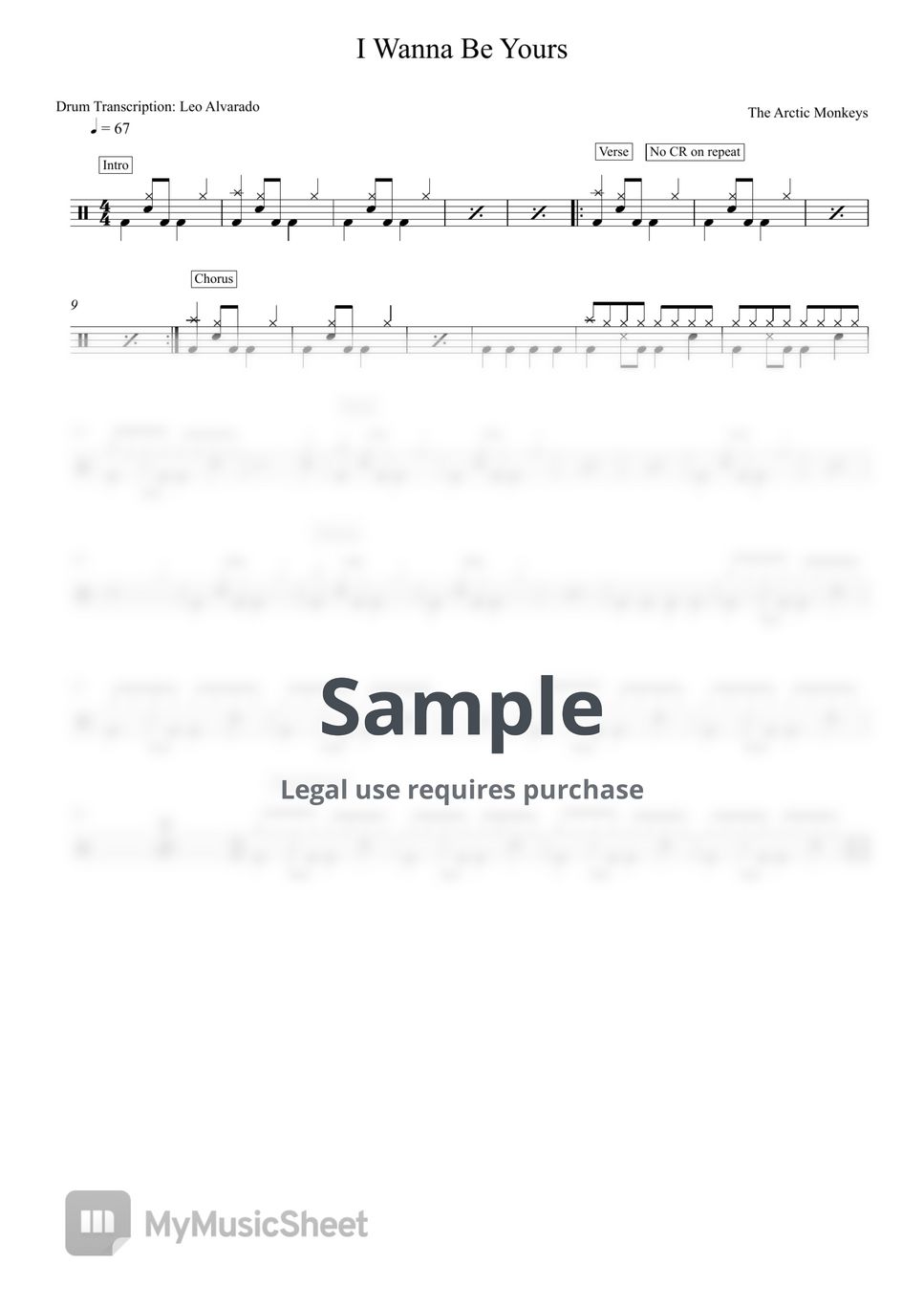 the-arctic-monkeys-i-wanna-be-yours-by-drum-transcription-leo