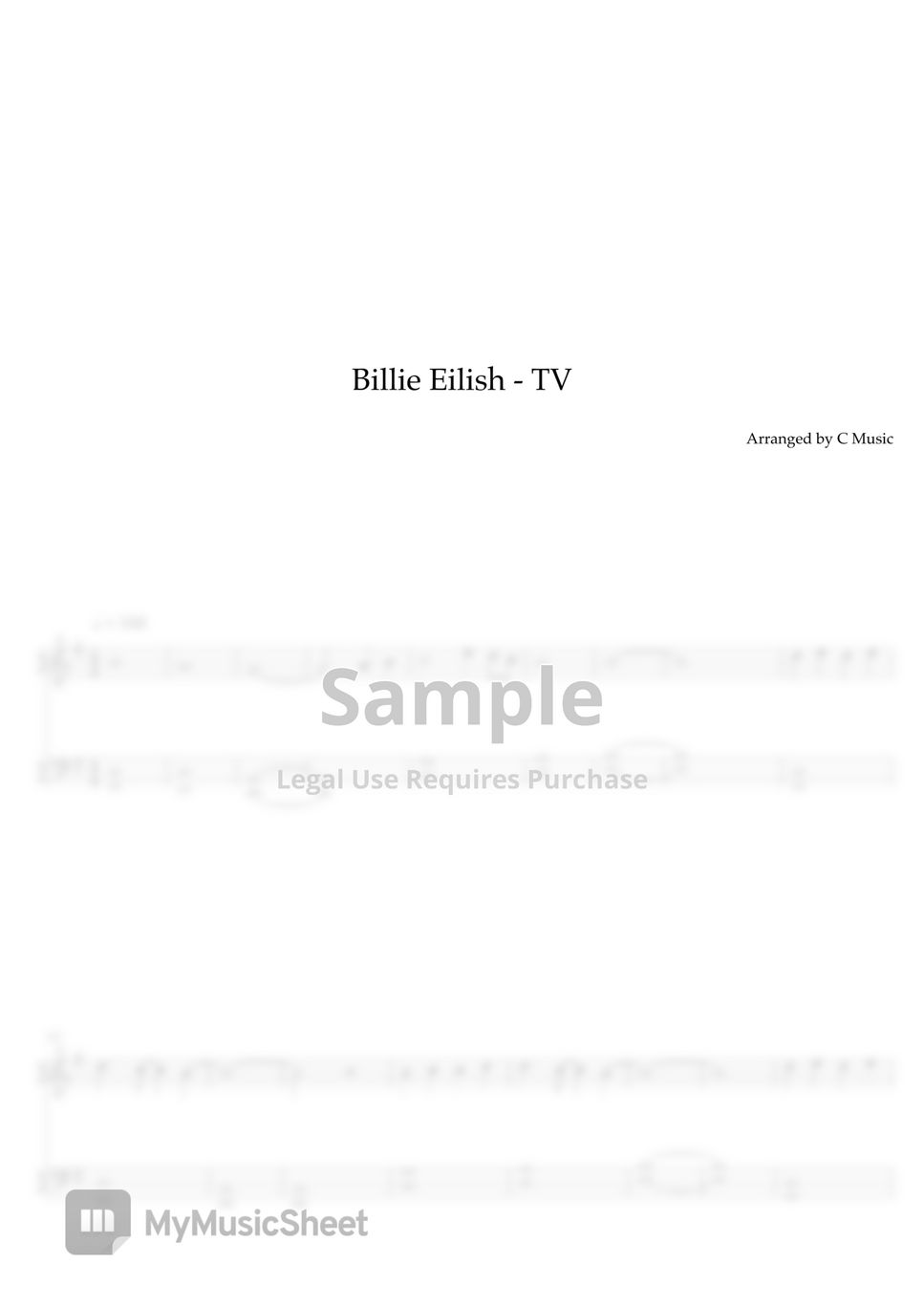 Billie Eilish - TV (Easy Version) by C Music