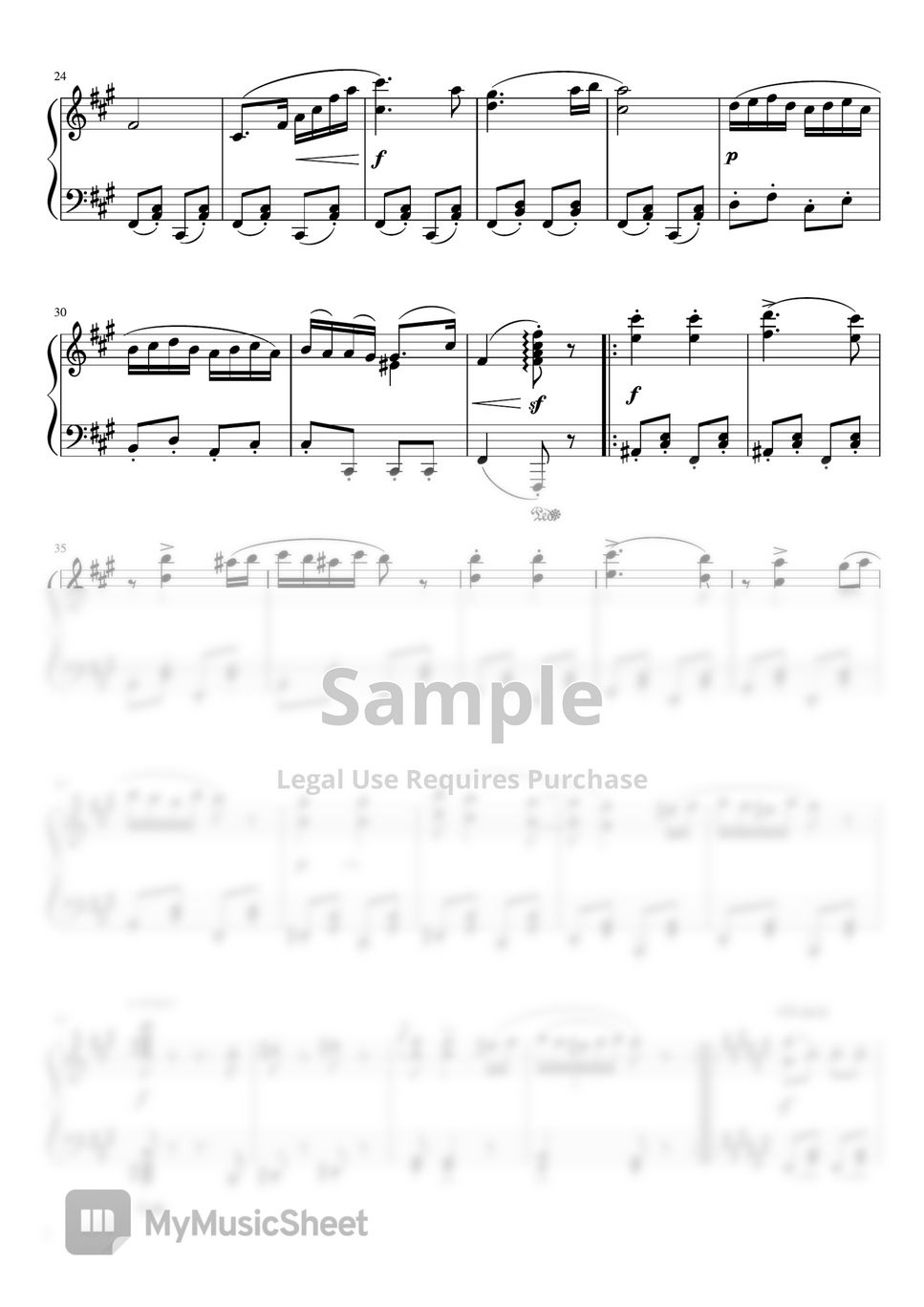 J.Brahms - Hungarian Dance No. 5 (fismoll pianosolo intermediate) by pfkaori