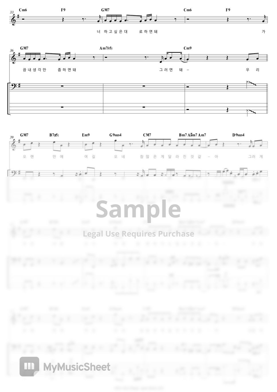 적재 너나 나나 (Feat. 샘김(Sam Kim)) Tab + 단선 악보 by COVER SKILLS