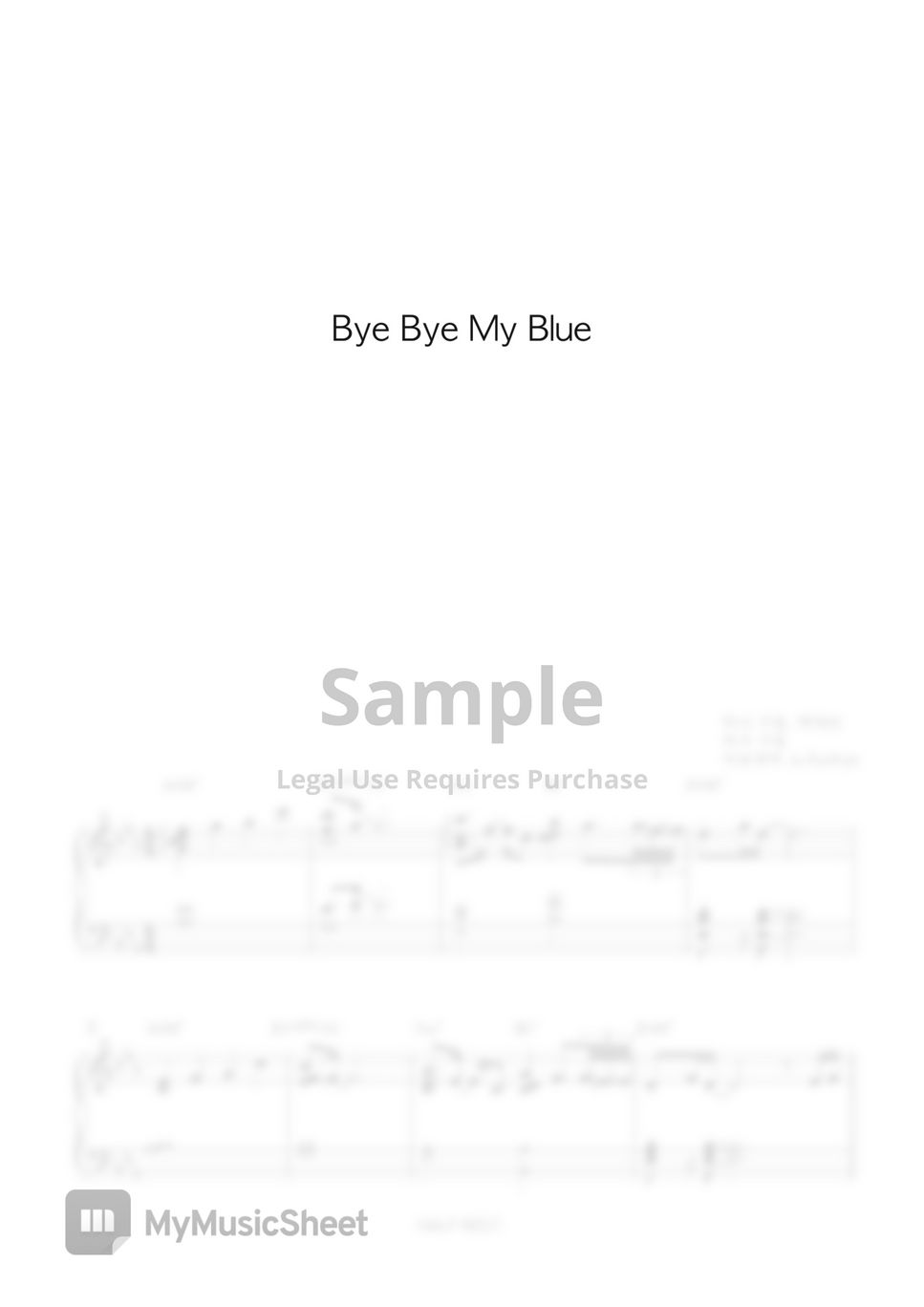 백예린(Yerin Baek) - Bye bye my blue (어려움/코드포함) by Ju Eunhy