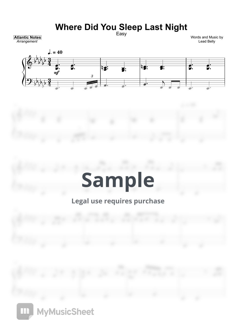 Nirvana - Where Did You Sleep Last Night Sheets by Atlantic Notes