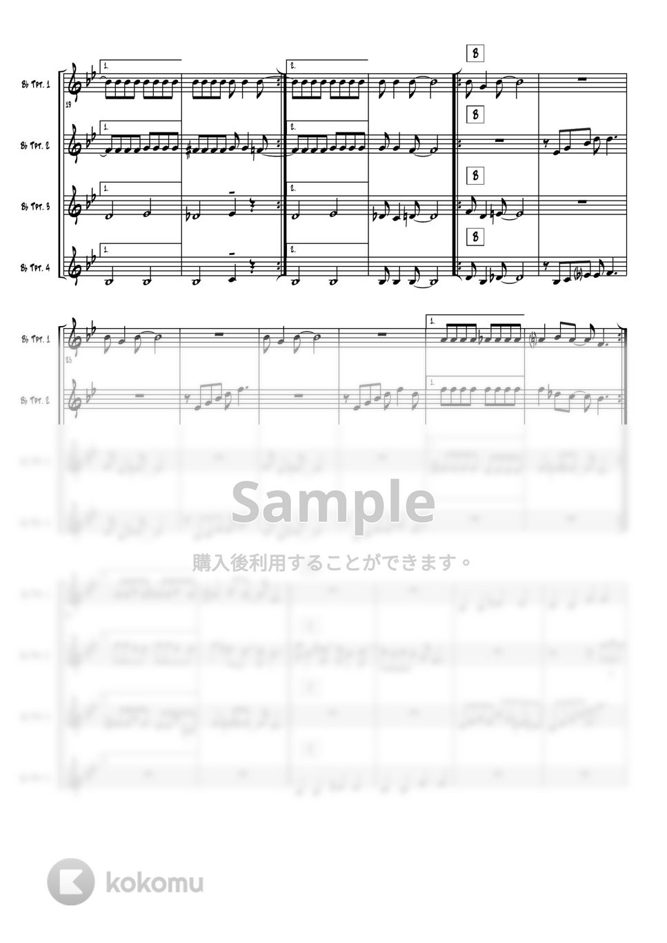 Glenn Miller Orchestra - IN THE MOOD (トランペット4重奏) by 高田将利